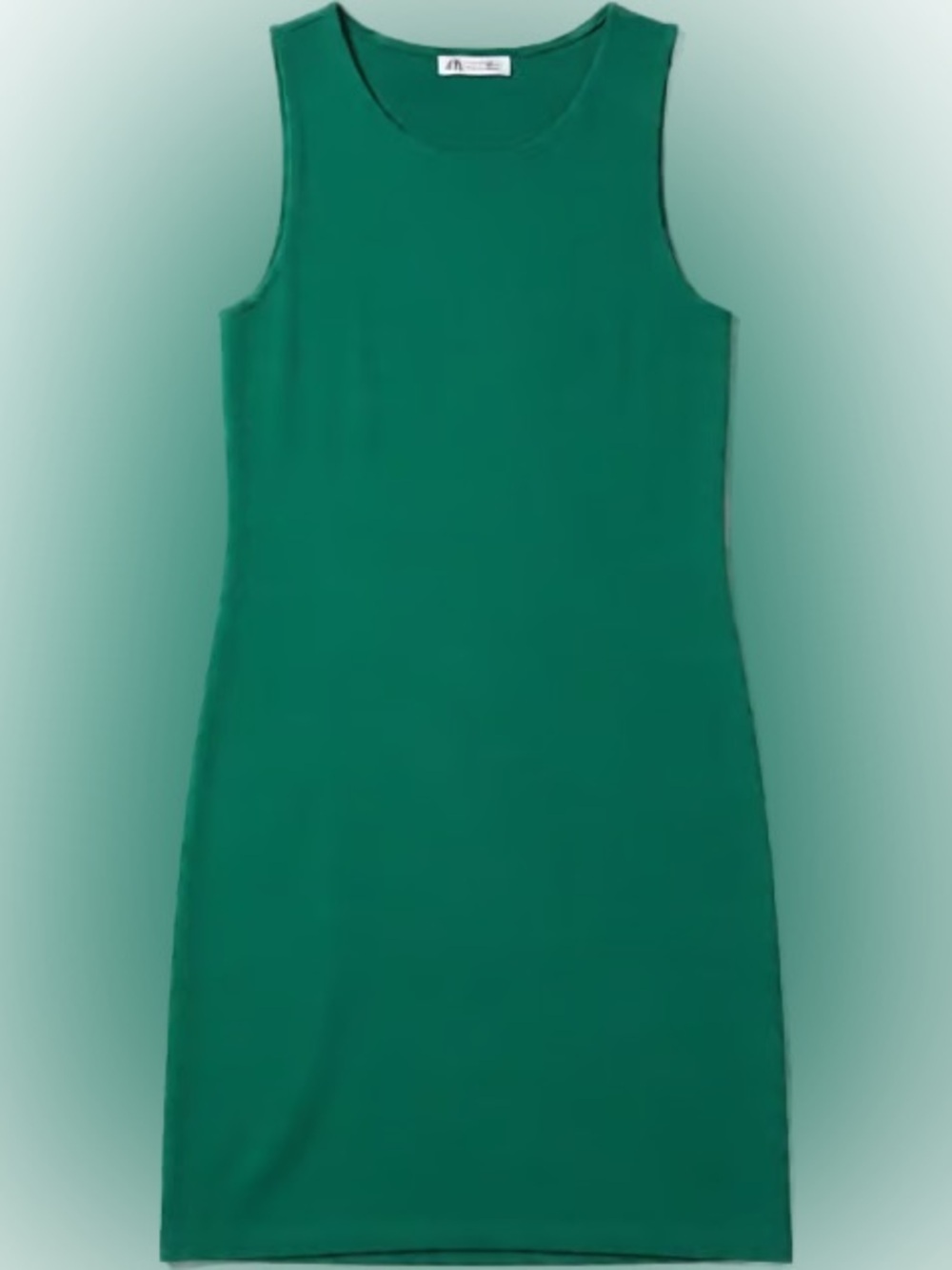 Zara Emerald Green Sleeveless Midi Sheath Dress